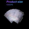 100pcs Photocard Sleeves, 3.58x2.56 in Love Heart-Shape Laser Flashing Card Sleeves Holographic Foil Protective Cover for Card Enthusiasts view 2