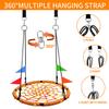 32" Spider Web Swing,Tree Swing for Kids Outdoor,Outdoor Large Web Swings700Lb Weight Capacity, with 71" Detachable Nylon Rope Swivelfor Backyard, Playground (Red-y) (32in) view 2