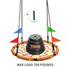32" Spider Web Swing,Tree Swing for Kids Outdoor,Outdoor Large Web Swings700Lb Weight Capacity, with 71" Detachable Nylon Rope Swivelfor Backyard, Playground (Red-y) (32in) view 3