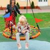 32" Spider Web Swing,Tree Swing for Kids Outdoor,Outdoor Large Web Swings700Lb Weight Capacity, with 71" Detachable Nylon Rope Swivelfor Backyard, Playground (Red-y) (32in) view 4