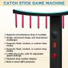 W-JIAJIEBTH Catch Stick Arcade Game Machine - Coin Operated Party Rental for Events, Carnivals, Bars, Hand Eye Coordination Training Catching Stick Game (Black) view 2