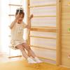 Avenlur Walnut Modular 9-in-1 Swedish Ladder Wall Gym & Climber  Montessori Indoor Playset with Rock Wall, Rope Net, Slide, Swing & Monkey Bars | Kids Climbing Gym for Toddlers & Children view 4