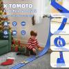 K TOMOTO Flex Race Track 15 Ft Starter Set with Suction Cup, Blue view 2