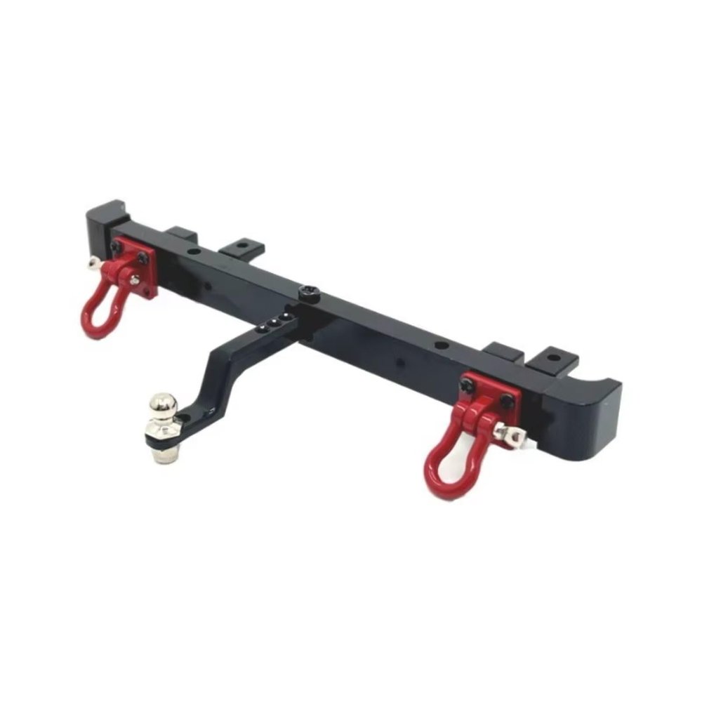 RC Accessories For MN For MN82 LC79 1/12 Metal Upgraded Rear Bumper Trailer Hook RC Car Parts Repair Replacement Accessories(Black)