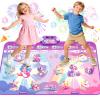 MUZREES Extra Large Mermaid&Unicorn Dance Mat for Kids, Light-up 12-Button Dancing Mat with Wireless Bluetooth, Pink Dance Pad Christmas Birthday Gifts Ideas Toys for Girls Kid Ages 4-8, 8-12 view 1