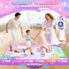 MUZREES Extra Large Mermaid&Unicorn Dance Mat for Kids, Light-up 12-Button Dancing Mat with Wireless Bluetooth, Pink Dance Pad Christmas Birthday Gifts Ideas Toys for Girls Kid Ages 4-8, 8-12 view 2