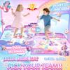 MUZREES Extra Large Mermaid&Unicorn Dance Mat for Kids, Light-up 12-Button Dancing Mat with Wireless Bluetooth, Pink Dance Pad Christmas Birthday Gifts Ideas Toys for Girls Kid Ages 4-8, 8-12 view 4