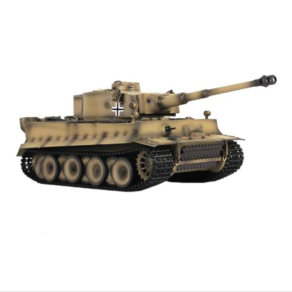 TOUCAN RC HOBBY Pro.Edition RTR Henglong 1/16 Yellow TK7.0 German Tiger I RTR RC Tank 3818 Model BB Airsoft Smoke Effect IR Battle with Sticter for Ages 14+