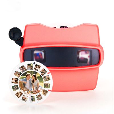Smile lab Custom 3D Photo Viewfinder Personalized Retro Style Film Reel Viewer with Your Own Pictures & Text Unique Gift for Couples, Family Perfect for Christmas, Birthday, Valentines Day