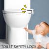 2 Pack Toilet Locks Baby ProofSecure Toilet Seat Lock for Toddlers with Double Button Unlock, Easy to Install with Adhesive Pad,Bathroom Baby Proofing Kit view 3
