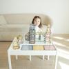 Square House Magnetic Tiles Playset, Building Tiles, Magnet 3D Aesthetic Blocks, Construction Playboards (Translucent 100 Piece) view 3