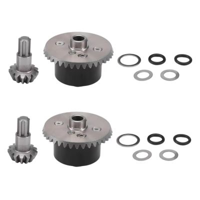 Compatible with ARRMA for Kraton for Senton for Rock 1/10 Rc Car Upgrade Parts 2 Set X Metal Diff Case Diff Gear 37T Input Gear 13T RC Parts