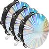 3 Pack Radiant Tambourine 10 Inch Tambourine with Double Row Jingle Bell Reflective Hand Held Drum Percussion for Adult Musical Instrumen Church Wedding Party view 1