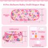 BABESIDE 8 Pcs Baby Diaper Bag Set with Magic Bottles, Baby Doll Accessories Includes Changing Mat, Diaper,Pacifier,Tissue Bag and Bottle with Disappearing Milk for 12-16 inches Dolls view 4