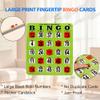 GSE Games & Sports Expert Green Jumbo Shutter Bingo Cards, Finger-Tip Shutter Slide Bingo Cards, Easy-Read Large Print Bingo Cardboard with Sliding Windows (10-Pack) view 4