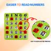 GSE Games & Sports Expert Green Jumbo Shutter Bingo Cards, Finger-Tip Shutter Slide Bingo Cards, Easy-Read Large Print Bingo Cardboard with Sliding Windows (100-Pack) view 3