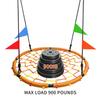 43" Spider Web Swing,Tree Swing for Kids Outdoor,Outdoor Large Web Swings900Lb Weight Capacity, with 71" Detachable Nylon Rope Swivelfor Backyard, Playground (Red-Yellow) (43in) view 2