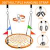 43" Spider Web Swing,Tree Swing for Kids Outdoor,Outdoor Large Web Swings900Lb Weight Capacity, with 71" Detachable Nylon Rope Swivelfor Backyard, Playground (Red-Yellow) (43in) view 4