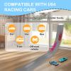 Cafly Flex Track 15 Ft Starter Set, Compatible with Hot Wheels, 1:64 Scale Diecast Cars, Ages 3 & Up for Boys and Girls Long Rolls Up Portable Racetrack (Gray) view 3