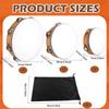 6 Pack Wood Tambourine 6 8 10 Inch Tambourine for Adult with Single Double Row Jingle Bell and Storage Bag Hand Held Drum Percussion Musical Instrumen for Church Wedding Dance Party view 2