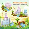 150 PCS Castle Magnet Building Cubes, Tiles Construction Toys Incorporating Magnet for Kids, STEM Sensory Toys for Girls Boys 3 4 5 6+ Years Old, Birthday view 3