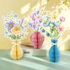 12PCS Wildflower Honeycomb Centerpiece Table Decorations Flower Centerpieces for Tables Wildflower Party Decorations for Birthday Baby Shower Wedding Spring Mothers Day Graduation Garden Party view 3