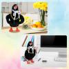 3 Pcs Desk Goose Outfits Set, Black Hoodie Glasses Chain for 7 Inch Desktop Goose, 7 Inches Mini Desk Geese Clothes Costume view 4
