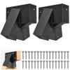 SELEWARE Heavy-Duty Swing Set Brackets  A-Frame Swing Set Hardware Kit with Mounting Hardware, Fits 4 (4x4) Legs and 1 (4x6) Beam  DIY End Brackets for Backyard Swings view 1