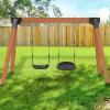 SELEWARE Heavy-Duty Swing Set Brackets  A-Frame Swing Set Hardware Kit with Mounting Hardware, Fits 4 (4x4) Legs and 1 (4x6) Beam  DIY End Brackets for Backyard Swings view 2