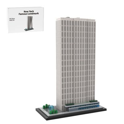 1/800 Newyork Landmark Architecture Building Blocks Set, Famous Manhattan Skyscraper Street Scene DIY Assembly Model Kit, Ideal for Blocks Lovers & Architectural Designer, MOC (1017PCS)