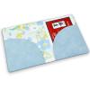 AmazingSpark Mahjong Card Sleeve, 11.25 x 7 Inches Large Folio Holder with Elegant Floral Print Lining for Mahjong Scorecard Cards Protective Cover Mahjongg Accessories (Blue) view 1