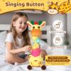 Keculf Dancing Giraffe Toy with Led Lights, Talking Singing Giraffe Baby Toy Repeate What You Say (Audio Recording & Retelling) Interactive Stuffed Animal Easter Basket, Tummy Time Toys view 3