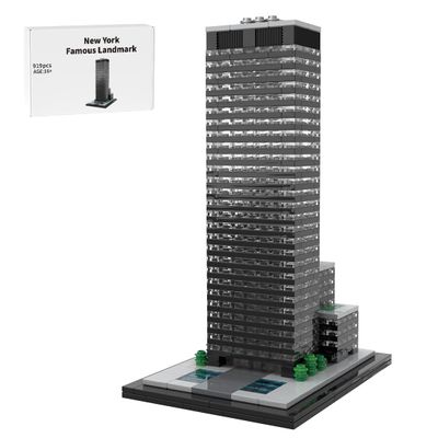 1/800 Newyork Landmark Architecture Building Blocks Set, Famous Manhattan Skyscraper Street Scene DIY Assembly Model Kit, Ideal for Blocks Lovers & Architectural Designer, MOC (919PCS)
