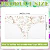 AmazingSpark Mahjong Card Sleeve, 11.25 x 7 Inches Large Folio Holder with Elegant Floral Print Lining for Mahjong Scorecard Cards Protective Cover Mahjongg Accessories(White) view 2