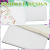 AmazingSpark Mahjong Card Sleeve, 11.25 x 7 Inches Large Folio Holder with Elegant Floral Print Lining for Mahjong Scorecard Cards Protective Cover Mahjongg Accessories(White) view 3