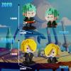 5 Pirate Figures Brick Mini Headz Building Toy, 5 Cute Main Straw Hat Crew Pirate Figures Characters Merch Piece One Micro Blocks Set Ideal Valentine's Day Gift for Fans, Adult, Teen 14+ (1025PCS) view 4