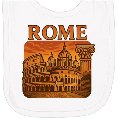 inktastic Rome Colosseum Newborn Bib White 46caa
