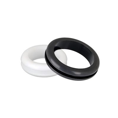 Grommet 3~80mm Black/White Rubber Double Sided Protective Coil Seal Gasket Out Hole Wire O-ring for Protects Wire Cable Hole(White,80mm-3pcs)