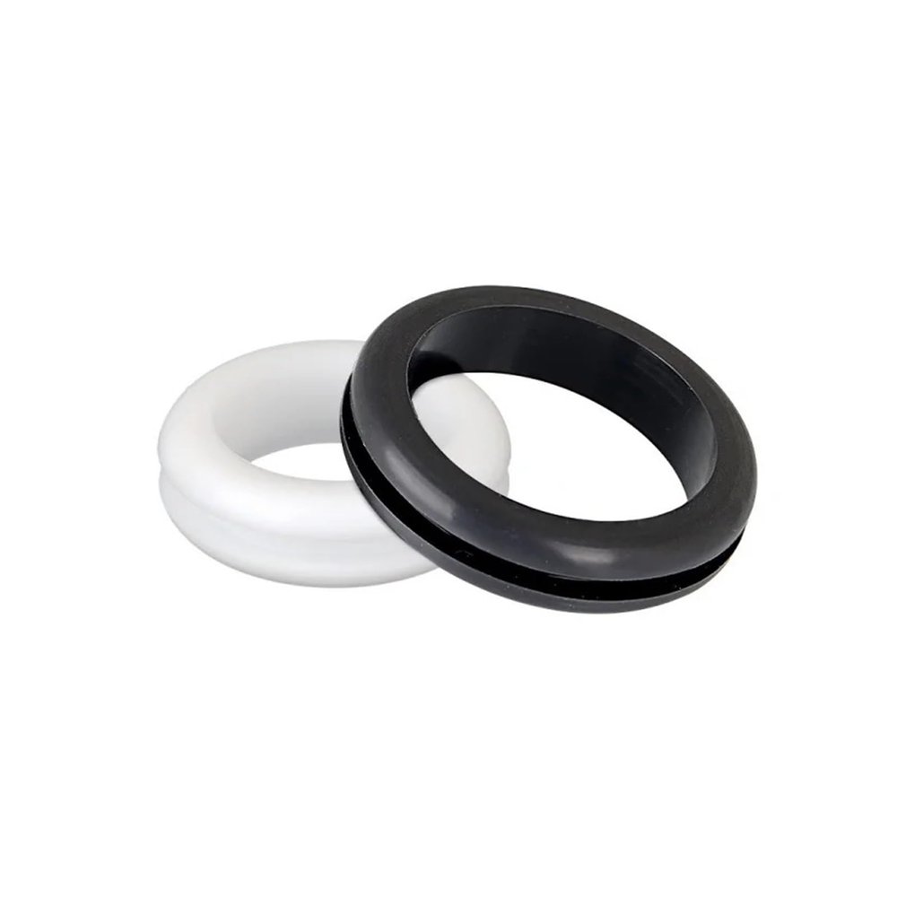Grommet 3~80mm Black/White Rubber Double Sided Protective Coil Seal Gasket Out Hole Wire O-ring for Protects Wire Cable Hole(White,80mm-3pcs)