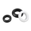 Grommet 3~80mm Black/White Rubber Double Sided Protective Coil Seal Gasket Out Hole Wire O-ring for Protects Wire Cable Hole(White,80mm-3pcs) view 2