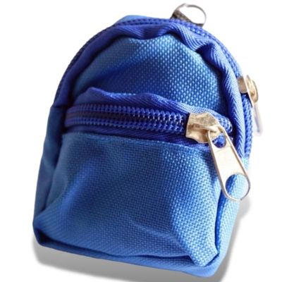 1Pc Blue Mini Doll Backpack School Bag Model Dollhouse School Accessory for 1/6 Scale Dollhouse Dcor,Simulation Mini Bag Model,Accessories