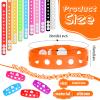 60 Pcs 10 Colors Silicone Bracelets Wristbands, 8.3 Inch Cute Silicone Adjustable Wristband, Adjustable Rubber Bracelets with Holes in Bulk, for Swimming Identify Shoe Charms Party Birthday Gifts view 2