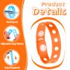 60 Pcs 10 Colors Silicone Bracelets Wristbands, 8.3 Inch Cute Silicone Adjustable Wristband, Adjustable Rubber Bracelets with Holes in Bulk, for Swimming Identify Shoe Charms Party Birthday Gifts view 3