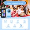 AI Digital Camera, AI Kids Camera Recognizes Everything, 4 inch LCD Touch Screen, AI Digital Camera with Beauty Camera,Portable Toy Christmas Birthday Gifts for Children (Blue) view 2