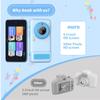 AI Digital Camera, AI Kids Camera Recognizes Everything, 4 inch LCD Touch Screen, AI Digital Camera with Beauty Camera,Portable Toy Christmas Birthday Gifts for Children (Blue) view 3