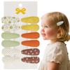 12 Pcs Floral and Solid Baby Hair Clips - 6 Styles Snap Barrettes (2 Each) for Girls & Toddlers, Non-Slip Toddler Hair Clips for Easy Outfit Matching view 1