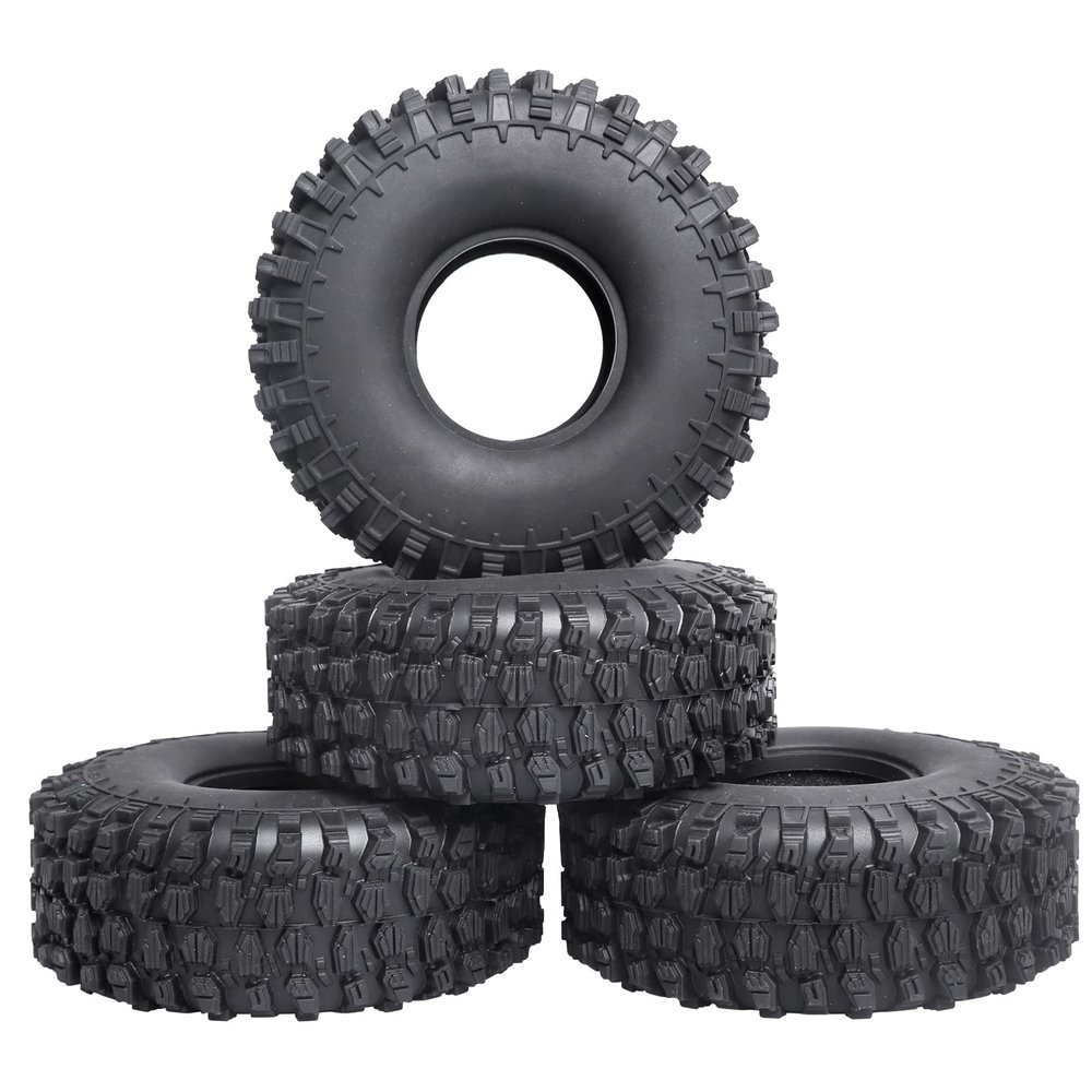 1.9 Crawler Tires and Dual Stage Foams Closed Cell Soft for Traxxas TRX4 TRX6 Axial SCX10 II Redcat Gen8