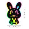 24x Easter Scratch Paper Set Hanging Decoration Early Education Scratch Art view 2