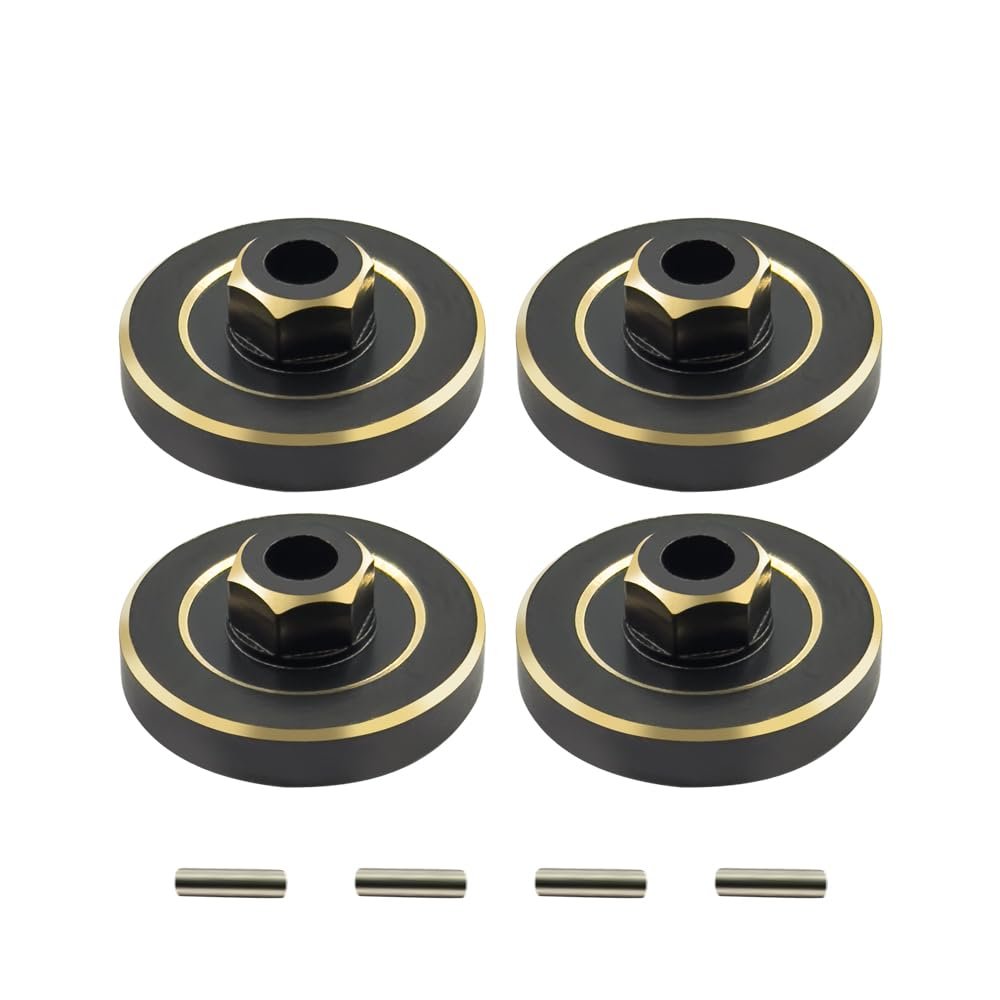 31g Counterweight Brass Wheel Hex Hub Adaptor for FMS FCX24 FCX18 LC80 Rc Car Upgrade Parts Crawler Accessories 1/24 Scale