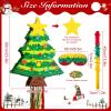 23.6 in Tall Christmas Tree Piata with Hanging Rope,Large Christma Tree Piata with Blindfold and Stick Confetti Christmas Party Decoration for Xmas Party Supplies Home Decorations (A Style) view 2